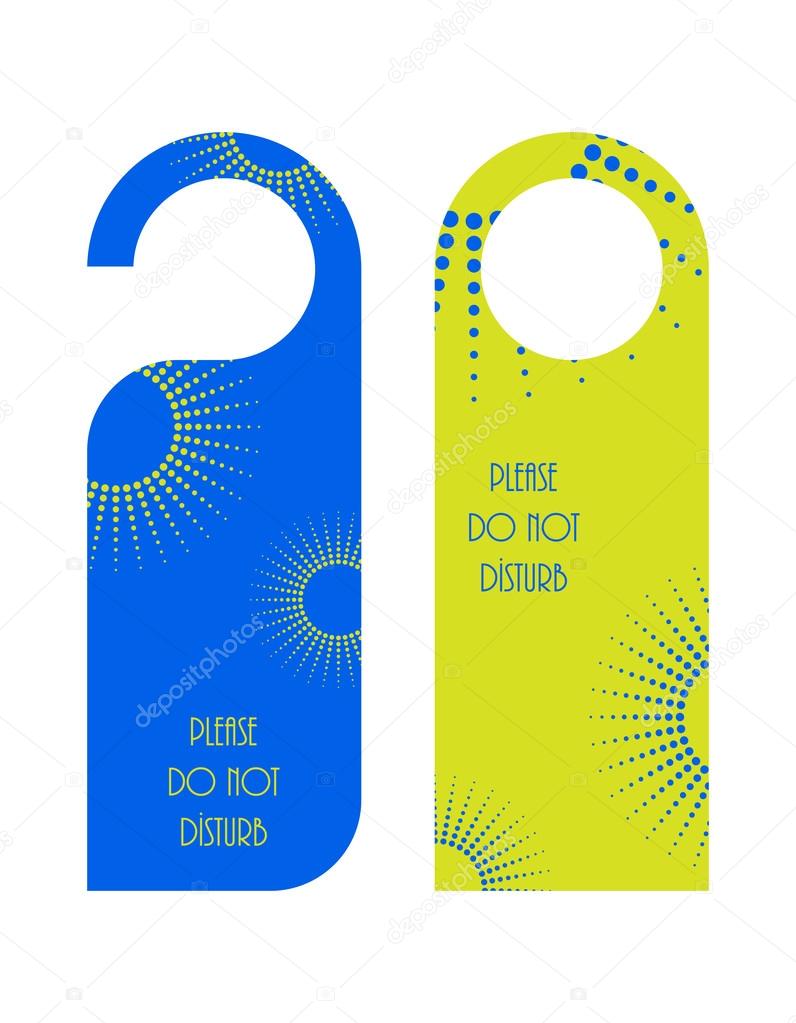 Do Not Disturb door warning with dotted design