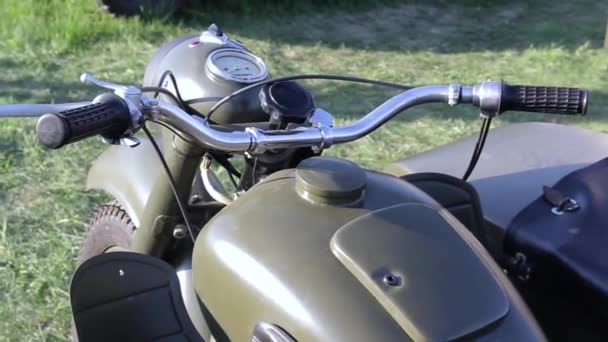 Primer Plano Detalles Diseño Del Motor Motocicleta — Vídeos de Stock