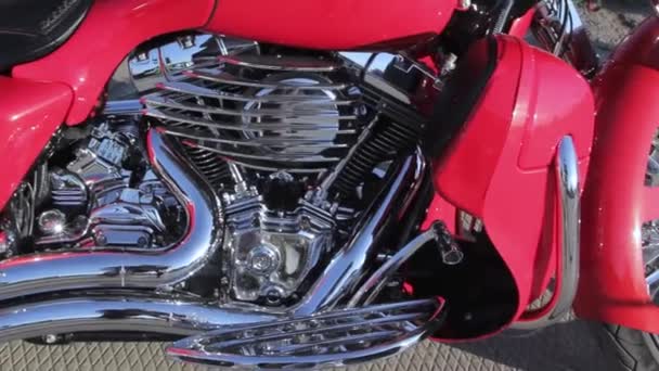 近视摩托车发动机 排气管 — 图库视频影像
