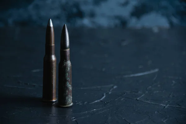 Ammunition Close Black Background Concept Modern Armaments War Ukraine Defense — Stock fotografie