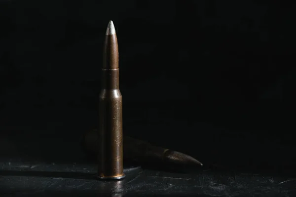 Cartridge Dark Background Concept Modern Armaments Wars — Stockfoto