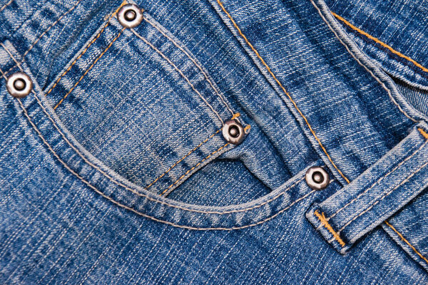 Стильный синий джинсовой фон с копировальным пространством.