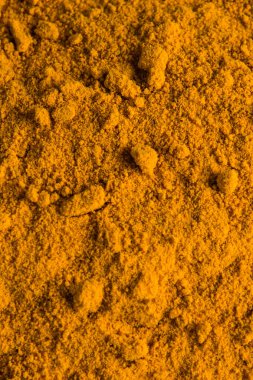 Fotokopi alanı, doğal boya, baharat zerdeçal içeren soyut gıda arka planı üst kattan kapatma vizesi.