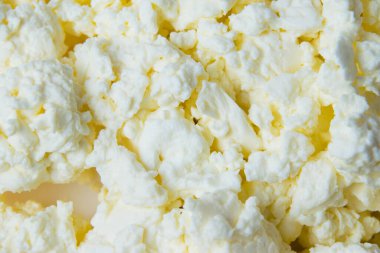 Mesaj için yeri olan yemek arkaplanı. Ekşi süt peyniriyle yakından bak..