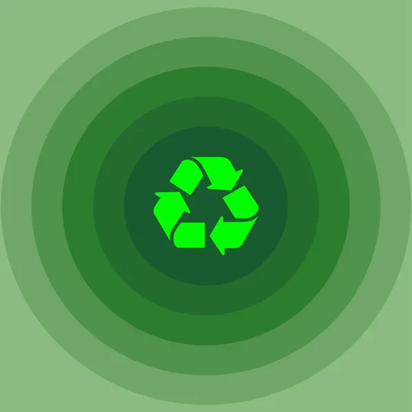 Recycle Symbol Auf Verschiedenen Grüntönen — Stockvektor