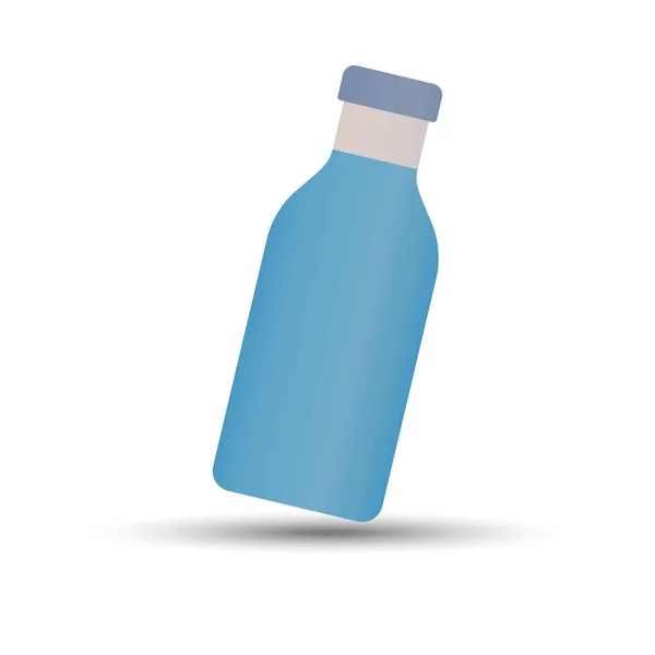 Milk Bottle Vector White Background Conceptual — Stock Vector