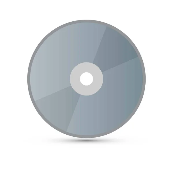 Συμπαγής Δίσκος Λευκό Φόντο Εννοιολογικό Διάνυσμα — Διανυσματικό Αρχείο