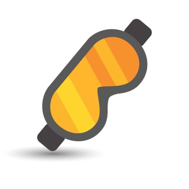 Snowboard kayak Google 'ları, beyaz arkaplanda vektro