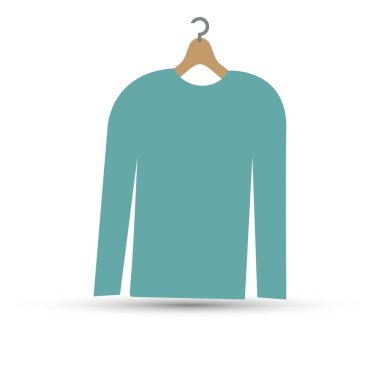 Askıda bluz, beyaz arkaplanda vektör