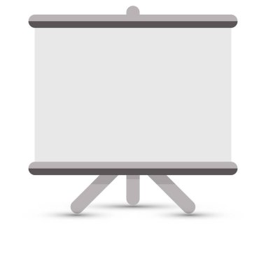 Beyaz arkaplanda boş beyaz tahta