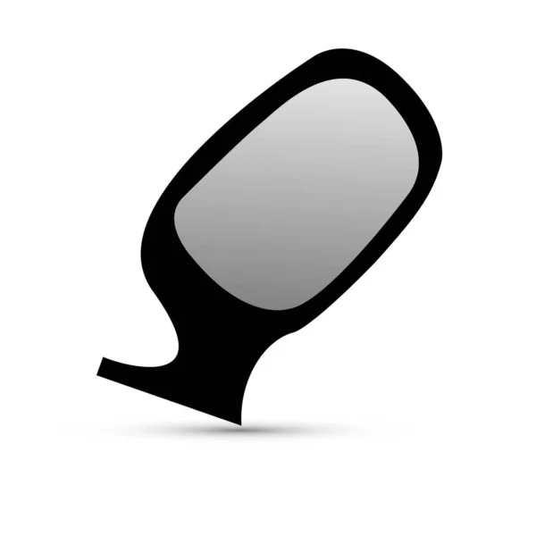Specchio Retrovisore Sfondo Bianco — Vettoriale Stock