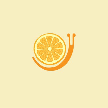 Bir dilim portakallı salyangoz.