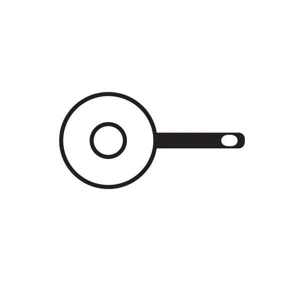 Frying Pan Symbol Vector White Background — Stock Vector