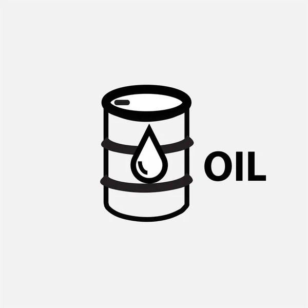 Oil Drum Symbol Drop Text Oil — Stock Vector