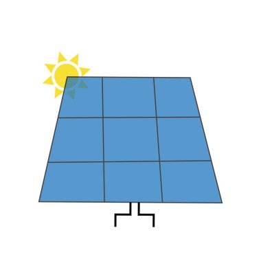 Güneşli güneş paneli, güneş enerjisi kavramı