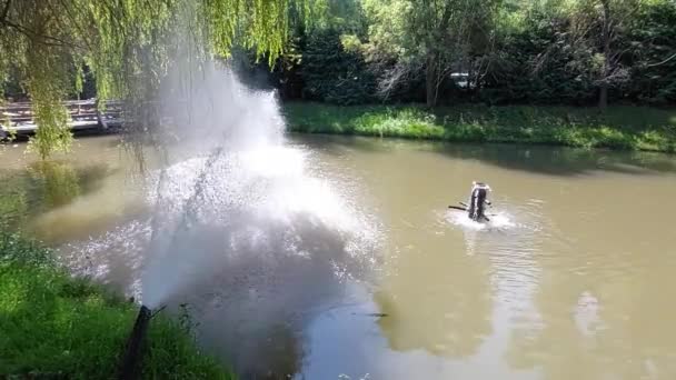 Fontaine Rustique Artésienne Près Lac Dans Nature — Video