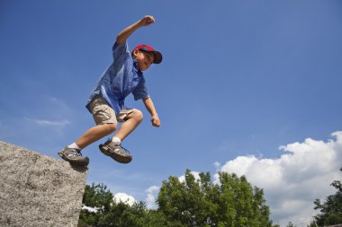 Çocuk sıçramaları Rock.