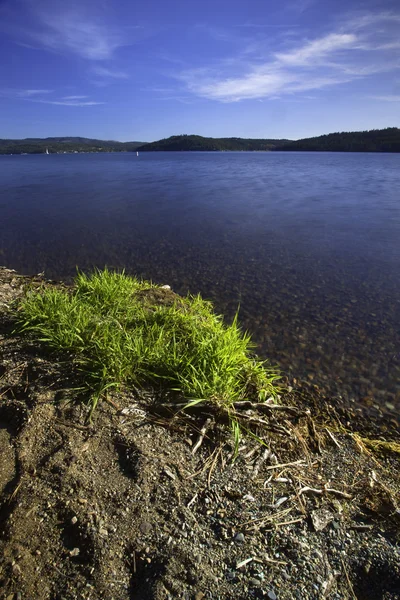 The shore of Coeur d'Alene Lake. — Stock Photo, Image