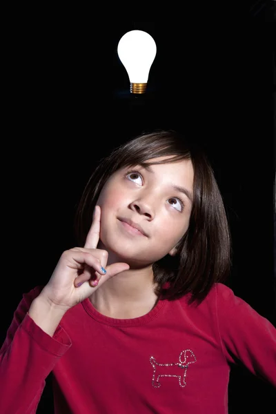 Girl has an idea. — Stock Photo, Image