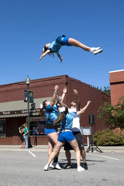 Tossed high in the air. — Stock Photo, Image