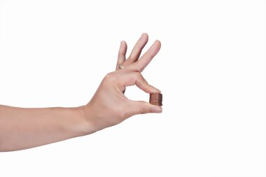 Pinching pennies. clipart