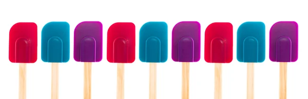 Panorama of colored spatulas. — Stock Photo, Image