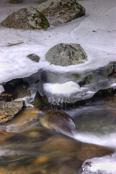 Flowing river in winter. — Stock Photo, Image