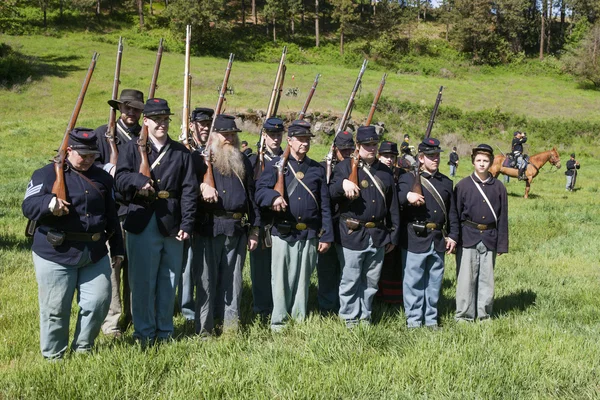 Union army reenactors. — 스톡 사진