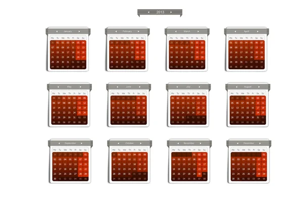 달력 2013. 스톡 사진