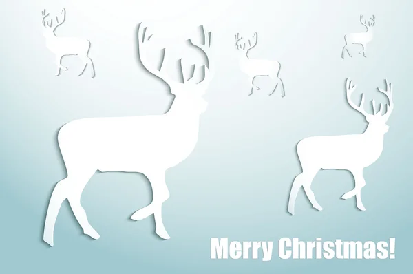 Mutlu Noeller! geyikWesołych Świąt Bożego Narodzenia! Jeleń. — Stok fotoğraf