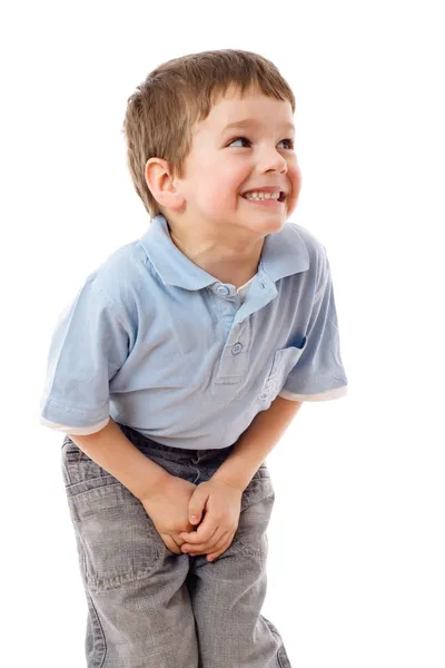 Pequeño niño necesita un pis — Foto de Stock