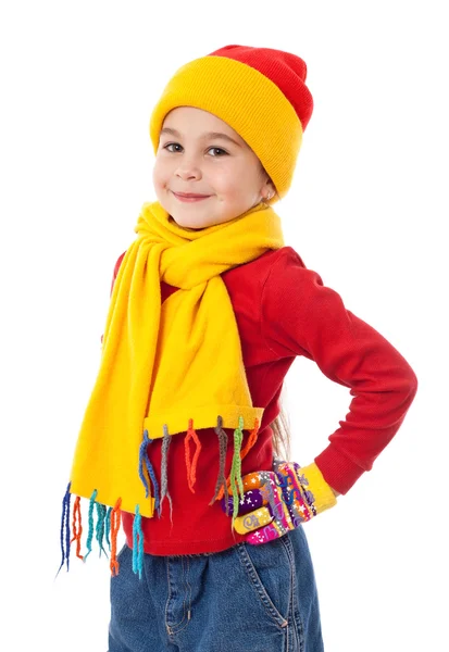 Girl in winter clothes Stock Photo