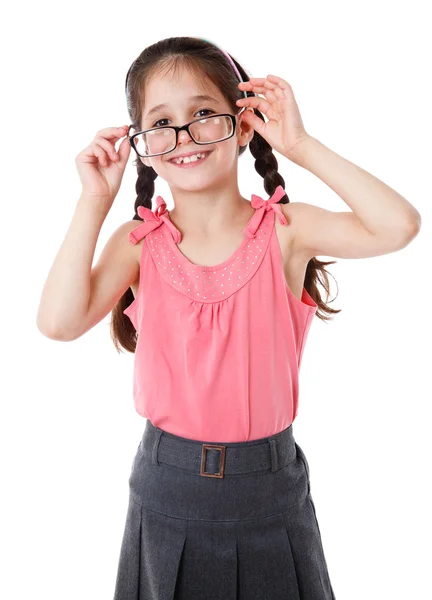 Menina engraçada em óculos — Fotografia de Stock