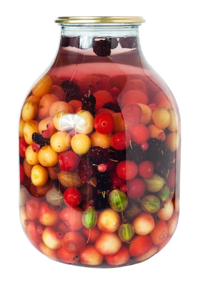 罐子里的 multifruit 果盘 — 图库照片