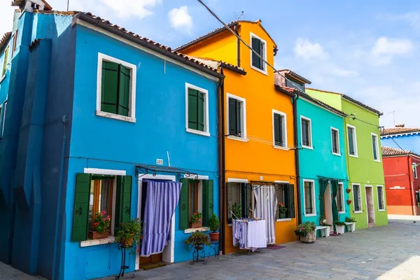 Burano casas coloridas — Fotografia de Stock