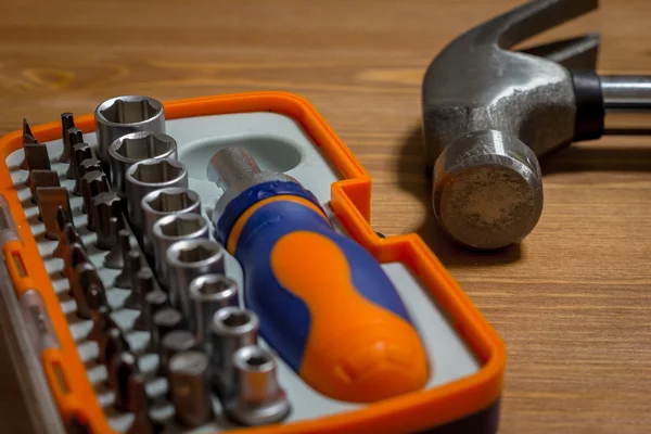 Screwdriver and Hammer — Stock Photo, Image