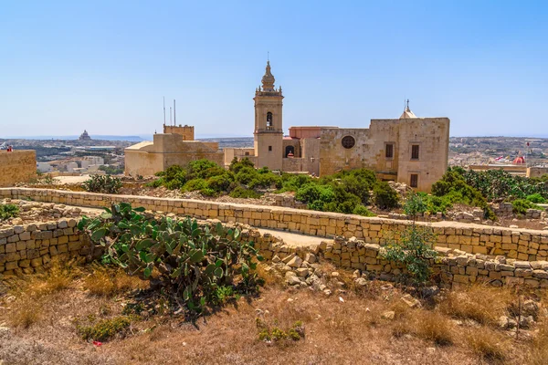 Gozo Cathedral in Citadel — Stock Photo, Image