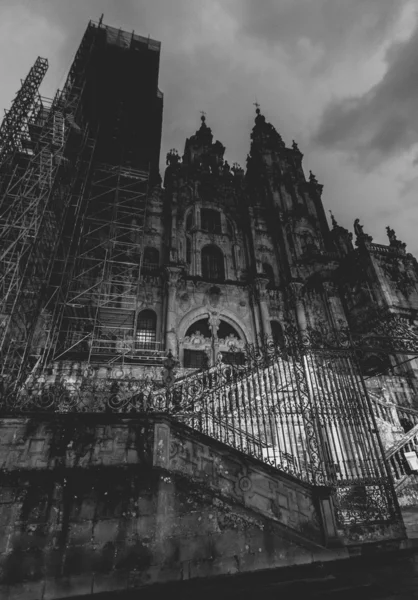 Cathédrale de Santiago la nuit — Photo