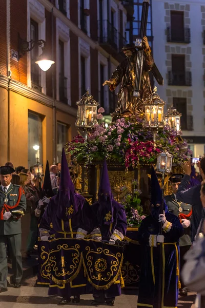 Valladolid Venerdì Santo Notte 2014 06 — Foto Stock