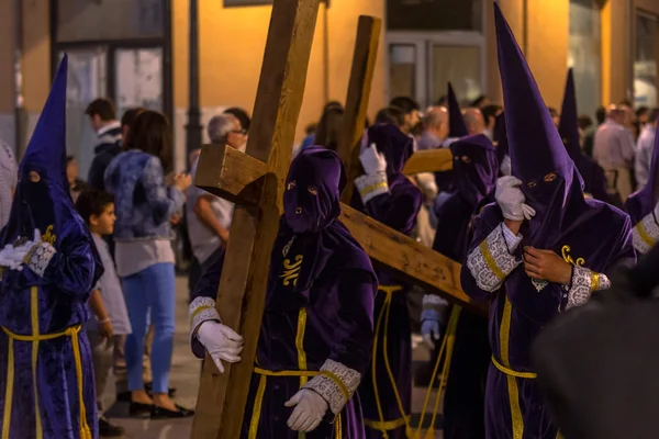 Valladolid Venerdì Santo Notte 2014 05 — Foto Stock