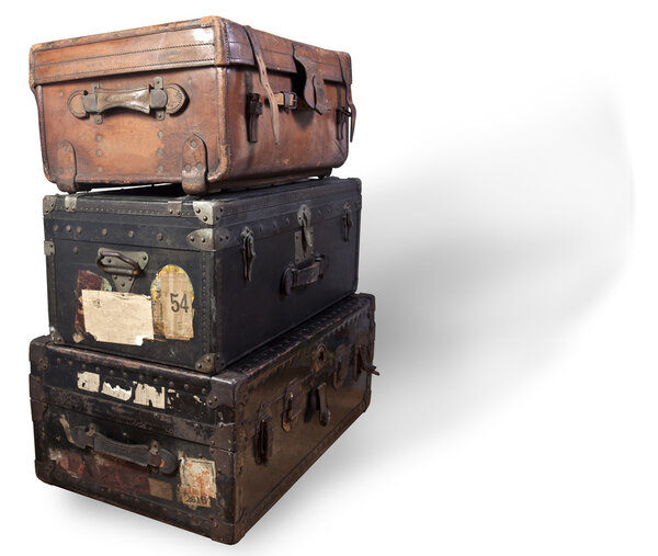 Antique steamer trunk.