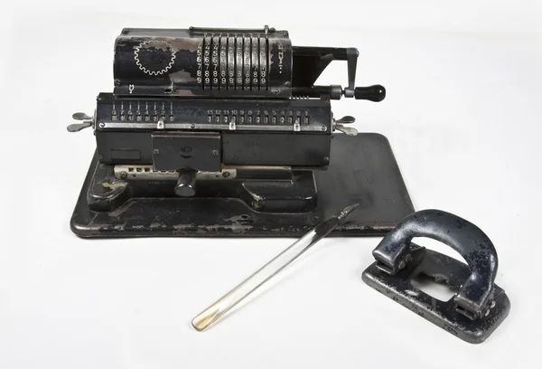 Vintage mekanik hesap makinesi — Stok fotoğraf