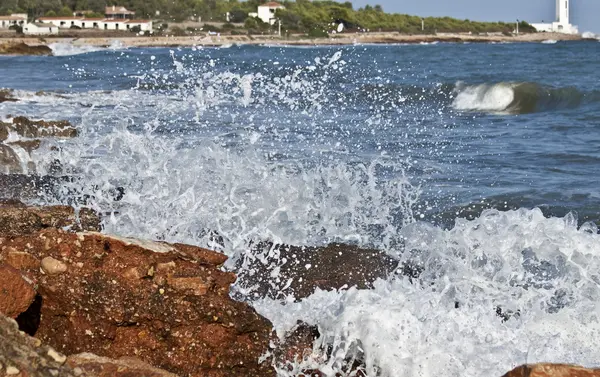 Wellen im Mittelmeer — Stockfoto