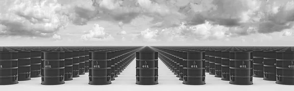 Иллюстрация Нефтяных Баррелей Концепция Энергетического Кризиса — стоковое фото