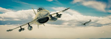 Bir kartaldan kaçan uçağın üç boyutlu çizimi