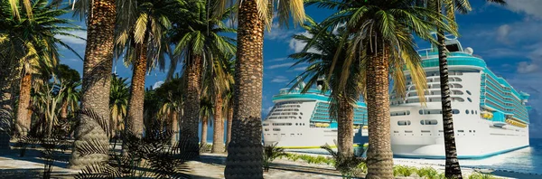 Illustration Cruise Coast — Foto Stock