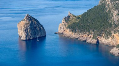 Formentor, Mayorka, Balear Adaları 'nın manzarası