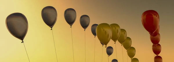 Illustration Helium Balloon Sky — Foto de Stock