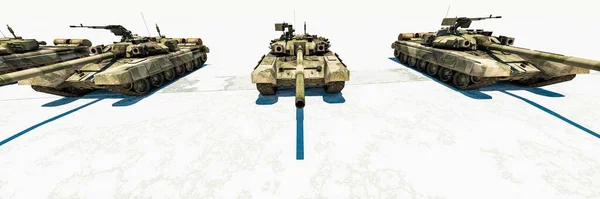 Askeri Araçların Tankların Çizimi — Stok fotoğraf