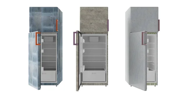 Illustration Kitchen Furniture Concept Refrigerator — Stockfoto